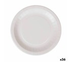 Set de Platos Algon Desechables Blanco Cartón 28 cm (36 Unidades)