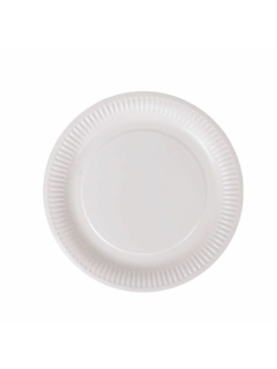 Set de Platos Algon Desechables Blanco Cartón 23 cm (36 Unidades)