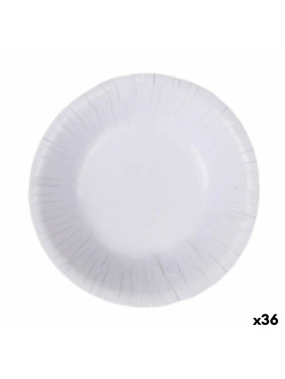 Set de Platos Algon Desechables Blanco Cartón 450 ml (36 Unidades)