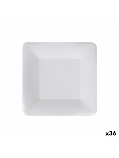 Set de Platos Algon Desechables Blanco Cartón 18 cm (36 Unidades)
