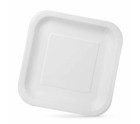 Service de vaisselle Algon Produits à usage unique Blanc Carton 23 x 23 x 1,5 cm (10 Unités)
