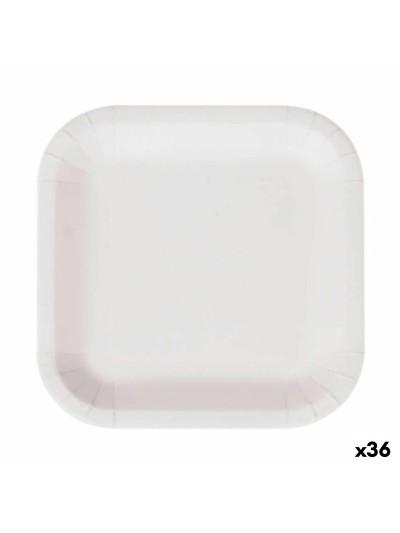 Set de Platos Algon Desechables Blanco Cartón 26 cm (36 Unidades)