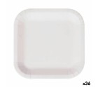 Plate set Algon Disposable White Cardboard 26 cm (36 Units)