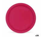 Set de Platos Algon Burdeos Desechables Cartón 20 x 20 x 1,5 cm (36 Unidades)