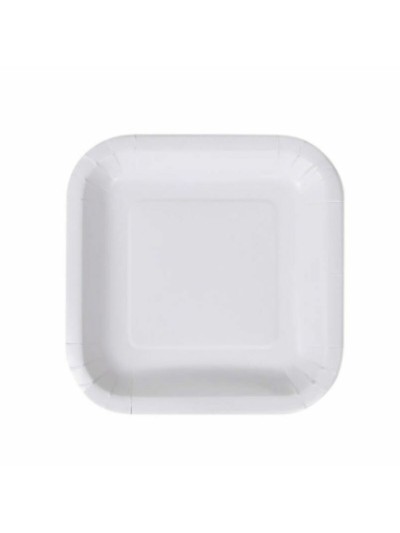 Set de Platos Algon Desechables Blanco Cartón 20 cm (36 Unidades)