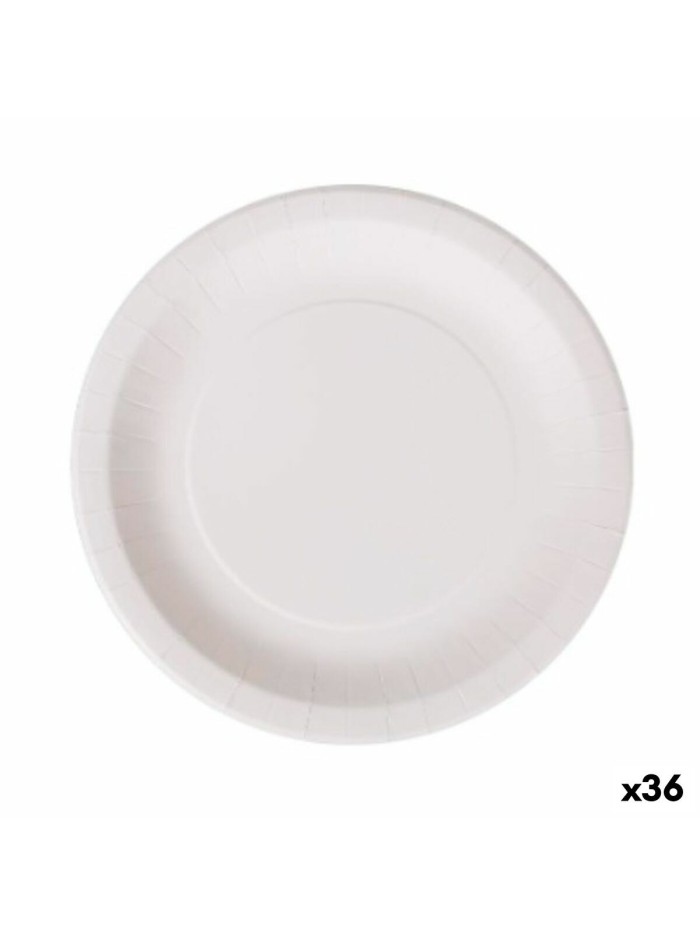 Plate set Algon Disposable White Cardboard 28 cm (36 Units)