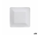 Plate set Algon Disposable White Cardboard Squared 18 cm (36 Units)