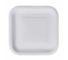 Plate set Algon Disposable White Cardboard Squared 26 cm (36 Units)