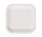 Plate set Algon Disposable White Cardboard Squared 26 cm (15 Units)