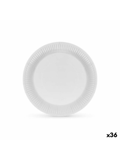 Set de Platos Algon Cartón Desechables Blanco (36 Unidades)