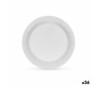 Set de Platos Algon Cartón Desechables Blanco (36 Unidades)