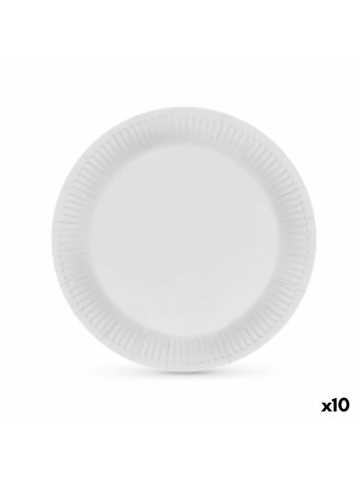 Set de Platos Algon Cartón Desechables Blanco (10 Unidades)
