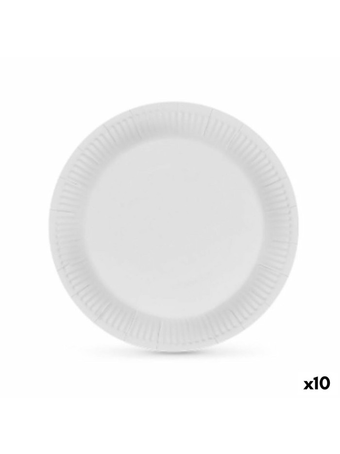 Service de vaisselle Algon Carton Produits à usage unique Blanc (10 Unités)