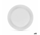 Plate set Algon Cardboard Disposable White (10 Units)