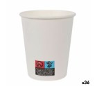 Set de Verres Algon Carton Produits à usage unique Blanc 200 ml 36 Unités (25 Pièces)