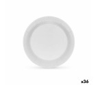 Plate set Algon Cardboard Disposable White (36 Units)