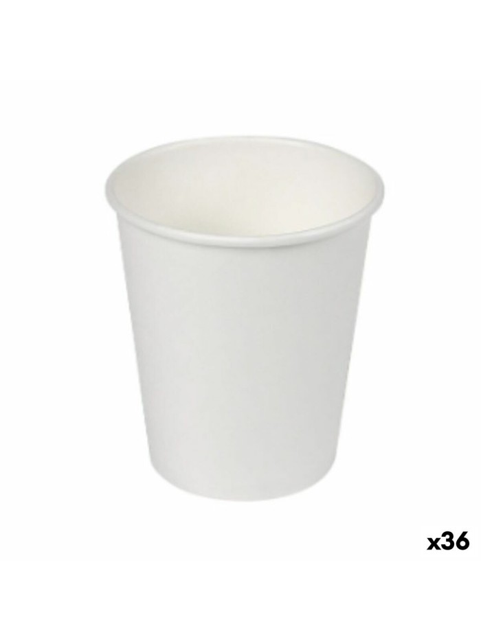 Set de Vasos Algon Cartón Desechables Blanco 36 Unidades (50 Piezas)