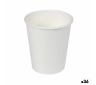 Set de Verres Algon Carton Produits à usage unique Blanc 36 Unités (50 Pièces)