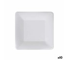 Set de Platos Algon Desechables Blanco Cartón 18 cm (10 Unidades)