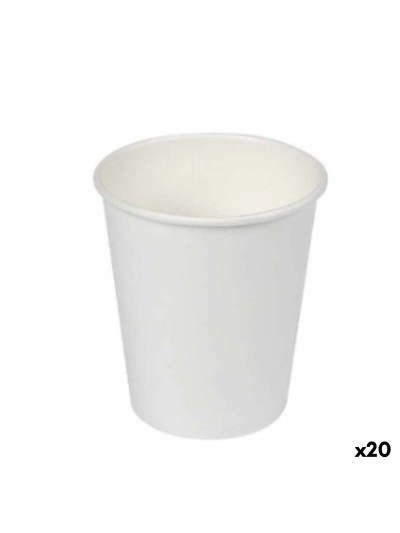 Set de Vasos Algon Cartón Desechables Blanco 20 Unidades (100 Piezas)