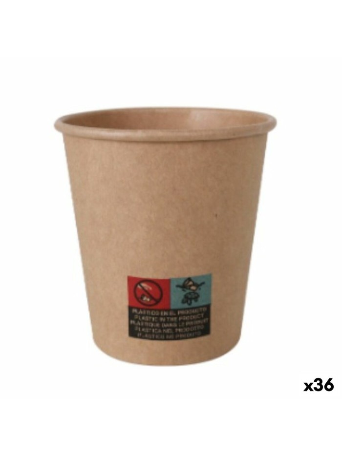 Set of glasses Algon Cardboard Disposable 36 Units 200 ml (25 Pieces)