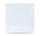 Set de platos reutilizables Algon Cuadrado Blanco Plástico 23 x 23 x 2 cm (48 Unidades)