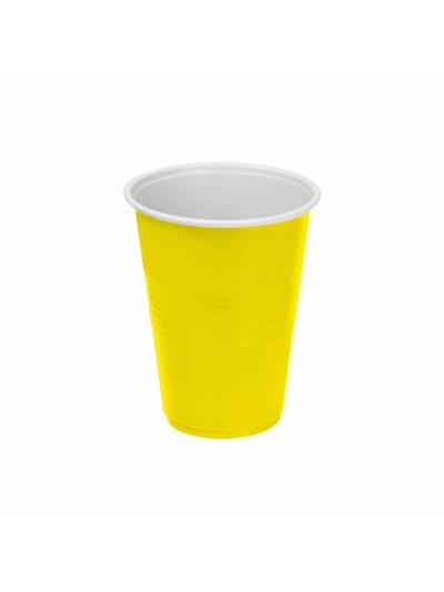 Set de vasos reutilizables Algon Amarillo 24 Unidades 250 ml (25 Piezas)