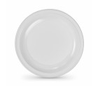 Set de platos reutilizables Algon Redondo Blanco Plástico 22 x 22 x 1,5 cm (6 Unidades)