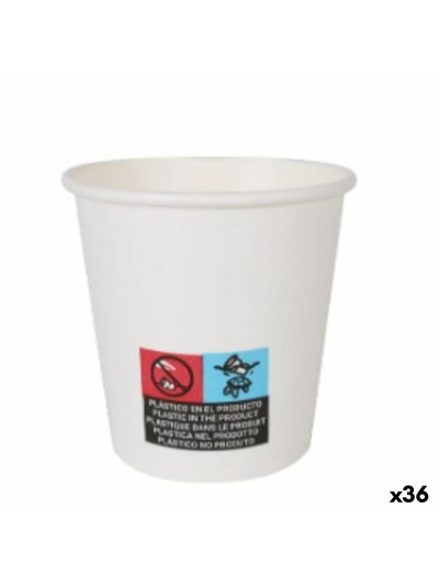 Set de Vasos Algon Cartón Desechables Blanco 36 Unidades 120 ml (30 piezas)