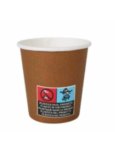 Set de Verres Algon Carton Produits à usage unique Marron 36 Unités 80 ml (50 Pièces)