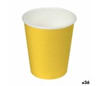 Set de Verres Algon Carton Produits à usage unique Jaune 36 Unités (24 Pièces)