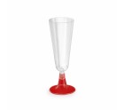 Reusable cava glasses Algon Red 24 Units 150 ml (4 Pieces)