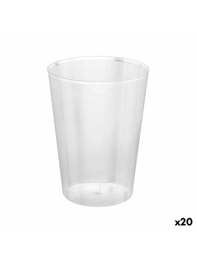 Set de vasos reutilizables Algon Transparente Sidra 20 Unidades 500 ml (15 Piezas)