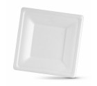 Service de vaisselle Algon Produits à usage unique Blanc Canne à sucre Carré 20 cm (12 Unités)