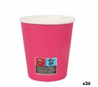Set de Vasos Algon Cartón Desechables 200 ml Fucsia 36 Unidades (24 Piezas)