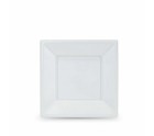 Set de platos reutilizables Algon Blanco Plástico 18 x 18 x 1,5 cm (24 Unidades)