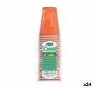 Set de vasos reutilizables Algon Naranja 24 Unidades 250 ml (25 Piezas)