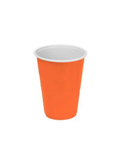 Set of reusable glasses Algon Orange 24 Units 250 ml (25 Pieces)