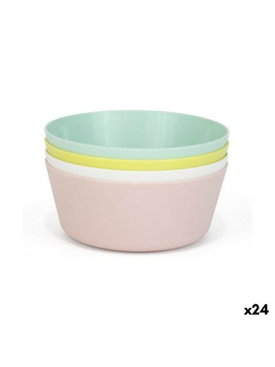 Set de Cuencos Dem Multicolor 4 Piezas Plástico 12 x 12 x 5 cm (4 Piezas) (24 Unidades)