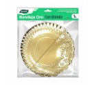 Snack tray Algon Golden Circular 23 x 23 x 1,5 cm (48 Units)