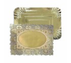 Snack tray Algon Golden Rectangular (48 Units)