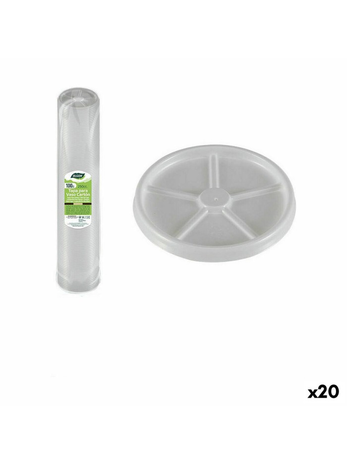Lot de couvercles pour verres Algon Café 100 Pièces 250 ml (20 Unités)