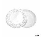 Cake stand Algon White 16 x 16 x 1,5 cm Circular (4 Pieces) (48 Units)