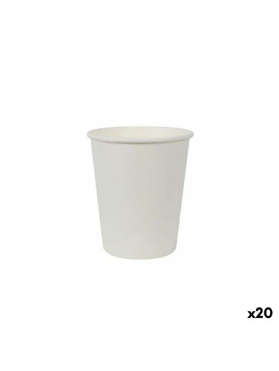 Set de Vasos Algon Cartón Blanco 30 piezas 250 ml (20 Unidades)