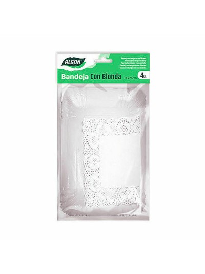 Base de gâteau Algon Blanc 15 x 22 x 1 cm (4 Pièces) (48 Unités)