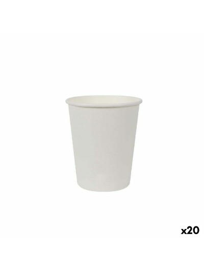 Set de Vasos Algon Cartón Blanco 12 Piezas 250 ml (20 Unidades)