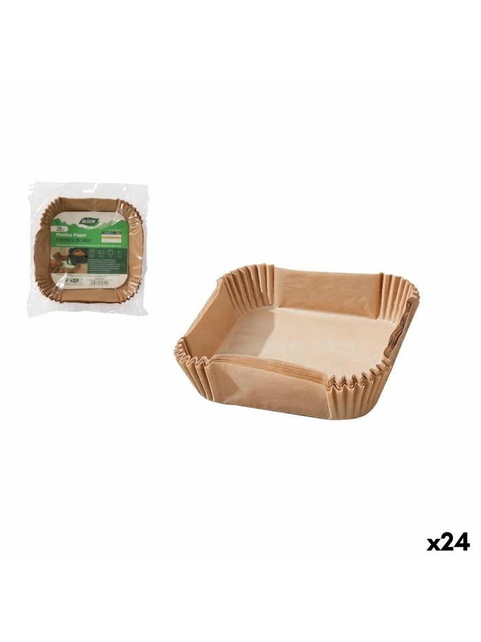 Set de bandejas para Alimentos Algon Freidora sin Aceite 24 cm 20 Piezas (24 Unidades)