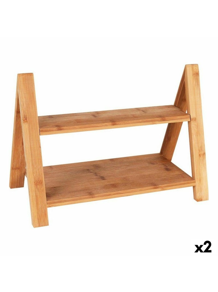 Serving board Viejo Valle Double height Bamboo 39,7 x 20,3 x 18 cm (2 Units)