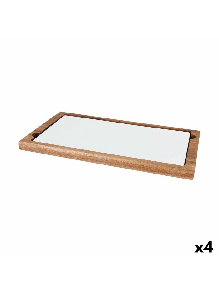 Bandeja de Aperitivos Viejo Valle Bayahibe Madera de acacia 37 x 20 x 2 cm (4 Unidades)