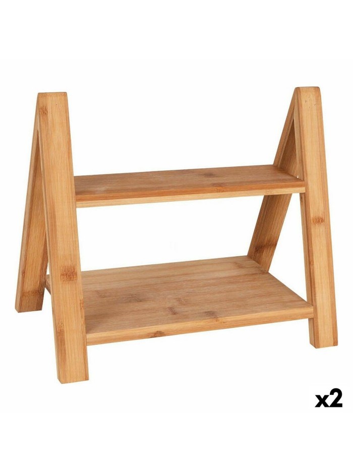 Serving board Viejo Valle Double height Bamboo 33 x 19,5 x 18 cm (2 Units)